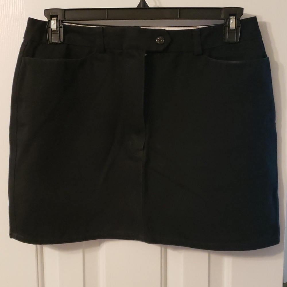 Black mini skirt